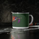 Enamel Camp Cup — Retro Fishing Fly Camper Mug