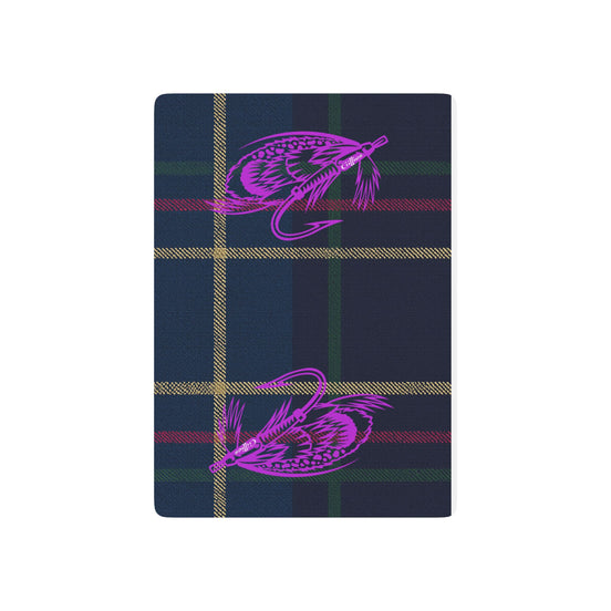 Tartan Fly Fishing Poker Playing Cards — Purple Flies on Plaid Back, Casino-Quality Deck