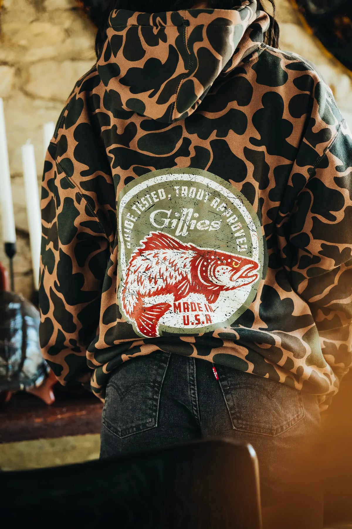 PRE-ORDER: THE McGAVOCK FUR TROUT HOODIE - CAMO
