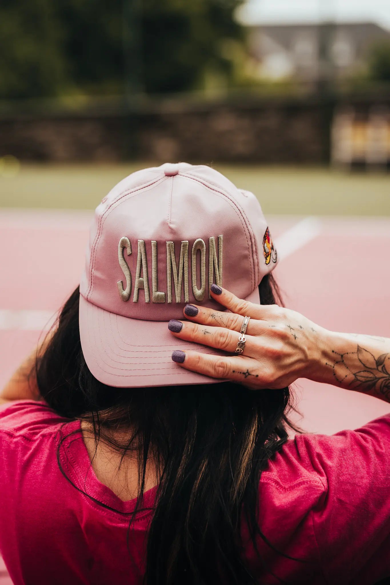 Pink SALMON cap